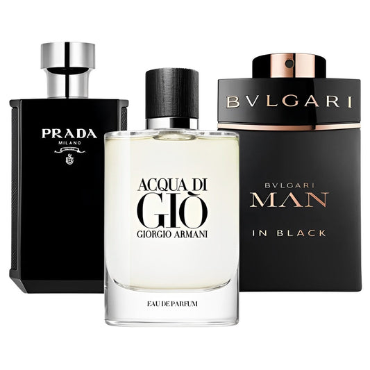 Prada L’Homme | Giorgio Armani Acqua di Giò | Bvlgari Man In Black