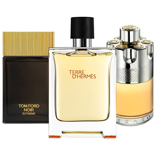 Tom Ford Noir Extreme | Hermès Terre d’Hermès | Azzaro Chrome