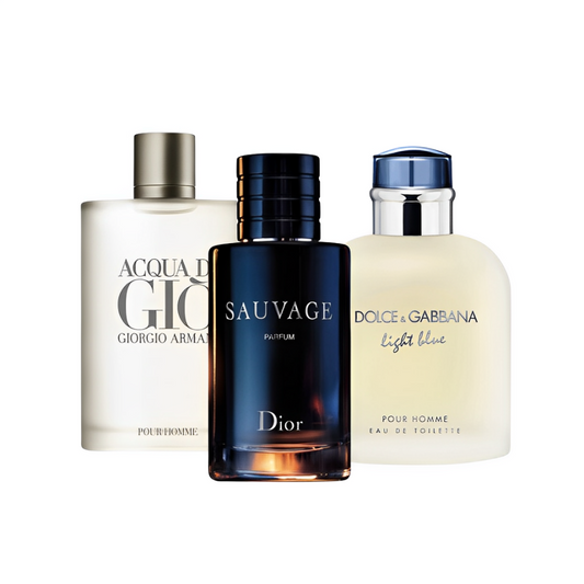 Giorgio Armani Acqua di Giò | Dior Sauvage | Dolce & Gabbana Light Blue