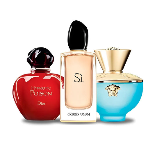 Dior Hypnotic Poison | Giorgio Armani Sì | Versace Dylan Blue Pour Femme